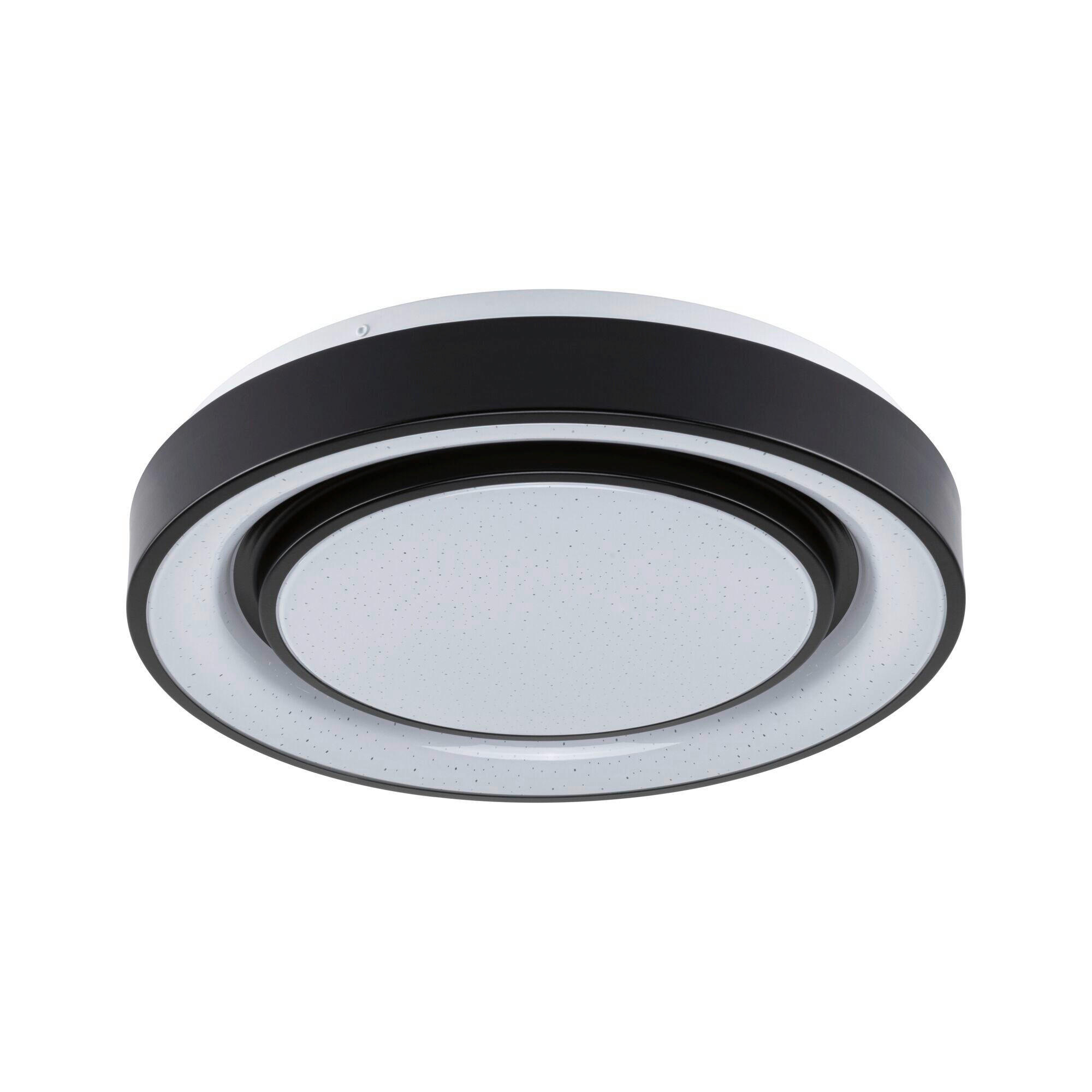 DECKENLEUCHTE  37,5/7 cm    - Schwarz/Weiß, Basics, Kunststoff/Metall (37,5/7cm) - Paulmann