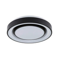 DECKENLEUCHTE  37,5/7 cm    - Schwarz/Weiß, Basics, Kunststoff/Metall (37,5/7cm) - Paulmann