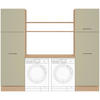 HAUSWIRTSCHAFTSRAUM  in Eichefarben, Salbeigrün  - Eichefarben/Salbeigrün, Basics, Holzwerkstoff (245cm) - Impuls