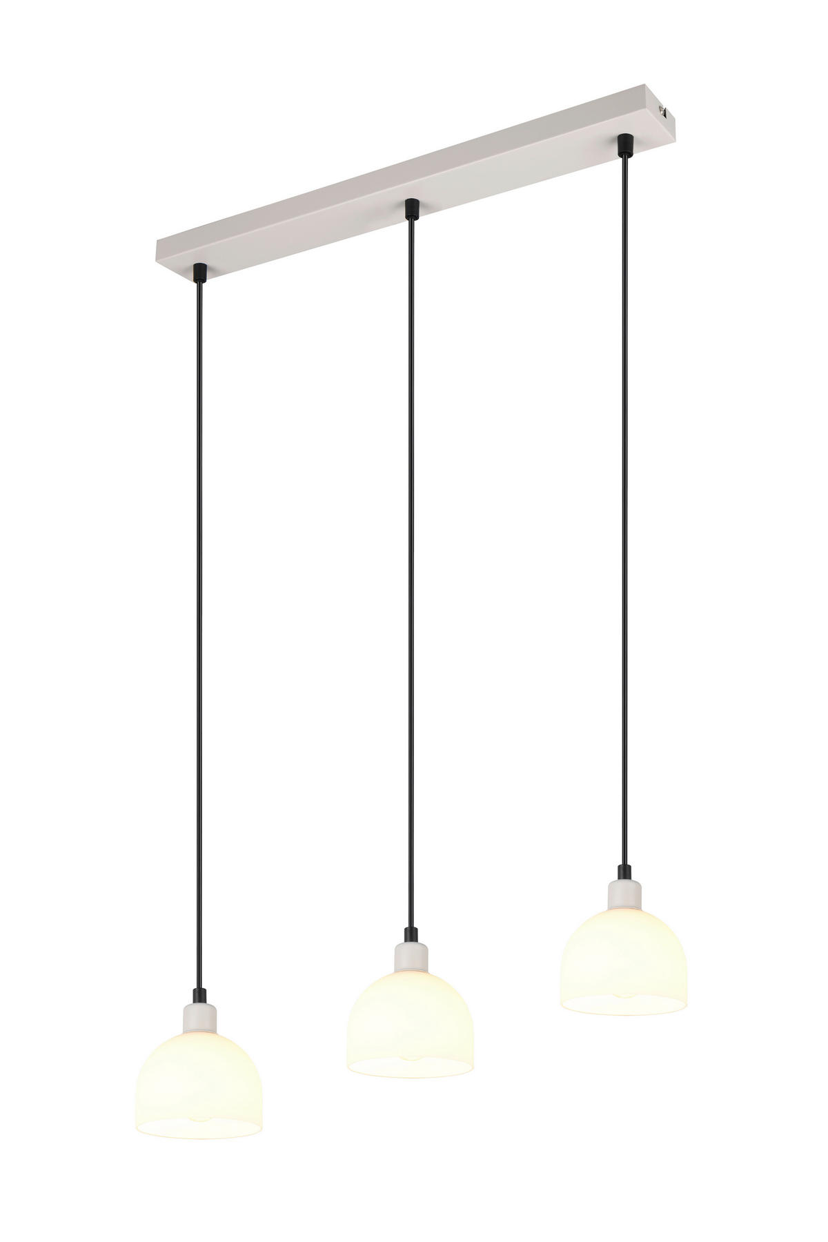 PENDELLEUCHTE  60,0/150,0/12,0 cm   - Weiss/Grau, Basics, Glas/Metall (60,0/150,0/12,0cm)
