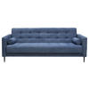 SCHLAFSOFA in Mikrofaser Blau  - Blau/Schwarz, Design, Textil/Metall (223/89/86cm) - P & B