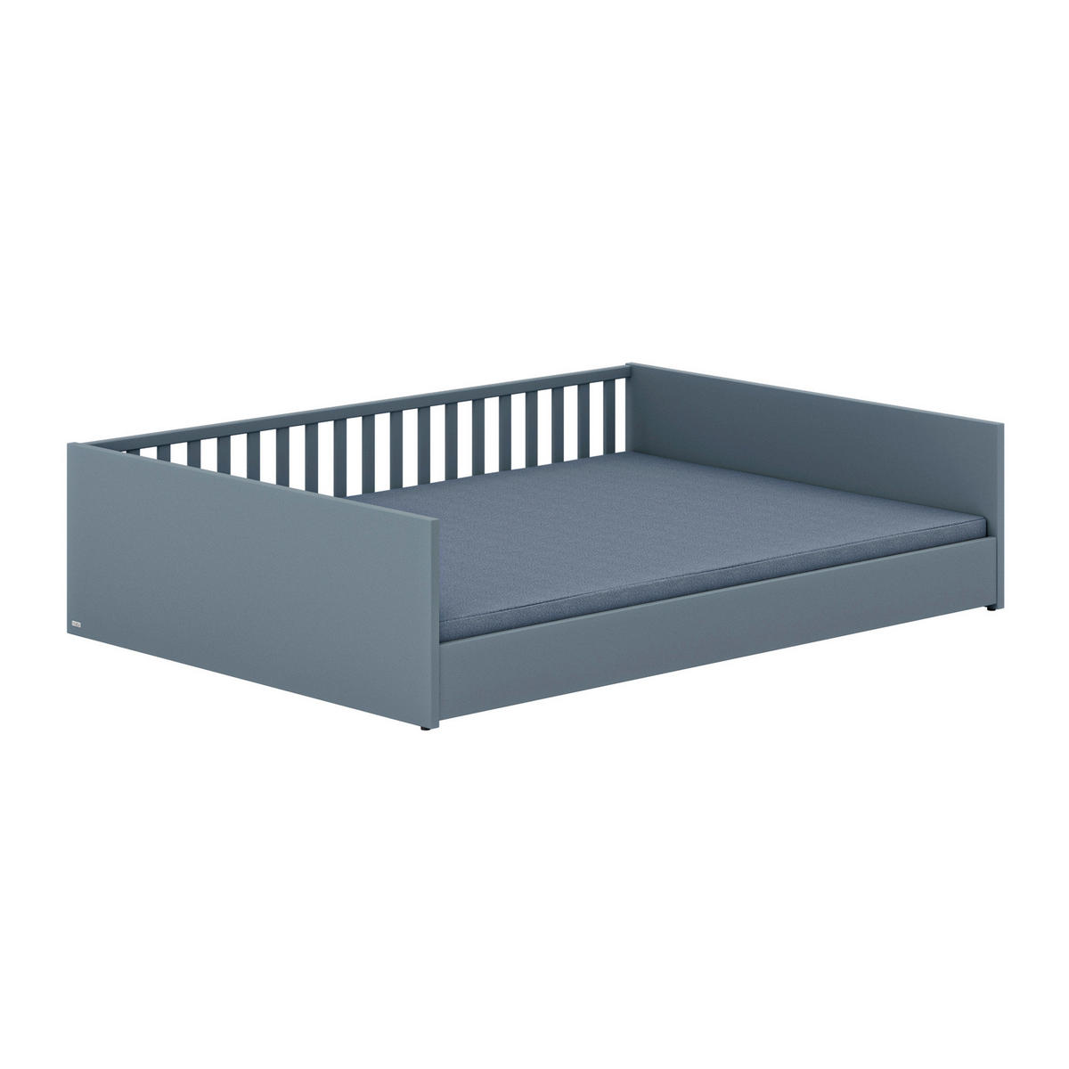 BODENBETT 140/200 cm  in Blau  - Blau/Schwarz, Basics, Holzwerkstoff (140/200cm) - Paidi
