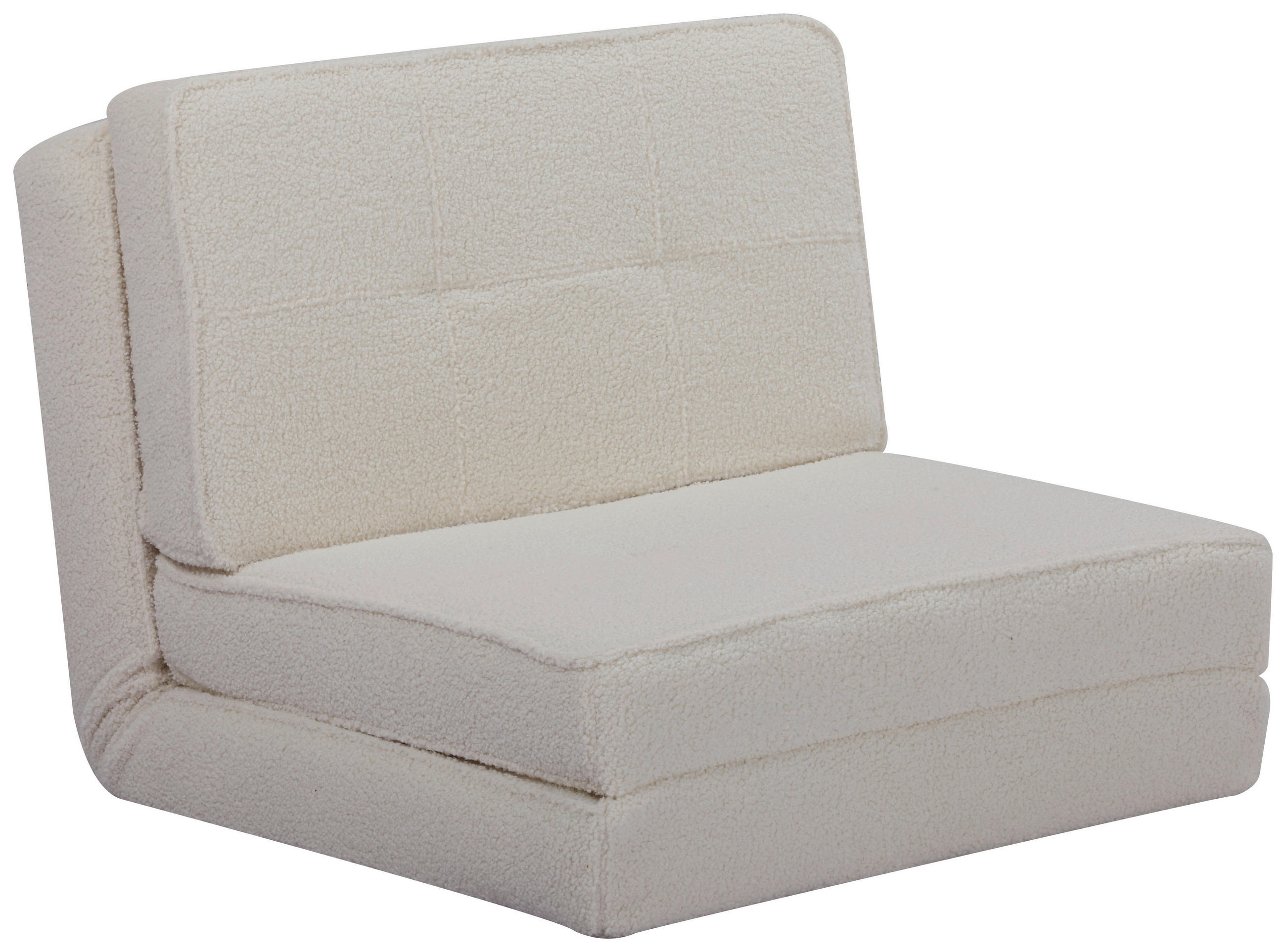 SCHLAFSESSEL Teddystoff Weiß    - Weiß, MODERN, Textil (74/61,5/80cm) - MID.YOU
