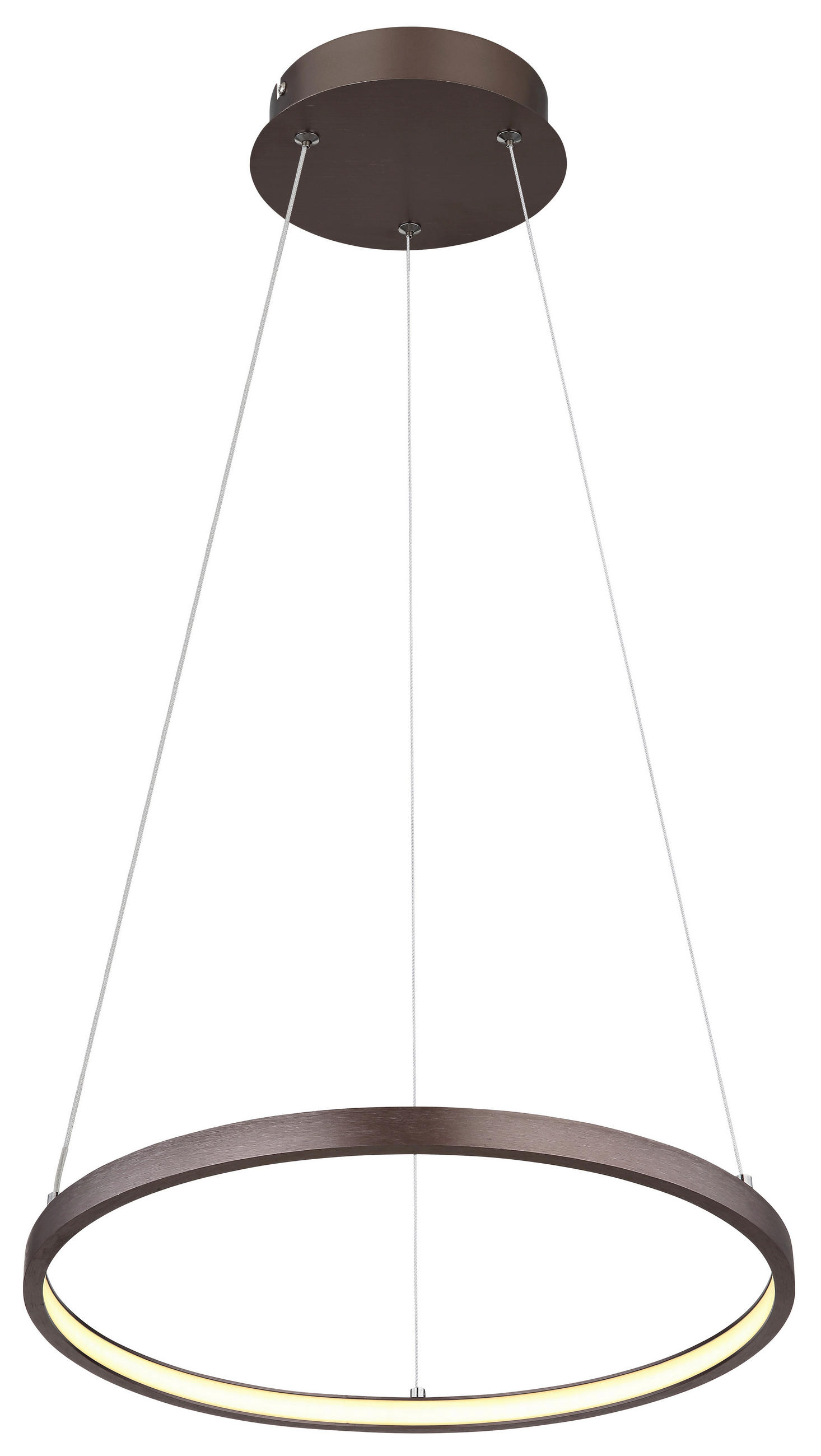 LED-HÄNGELEUCHTE 38,5/120 cm   - Opal/Braun, Design, Kunststoff/Metall (38,5/120cm) - Globo
