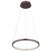 LED-HÄNGELEUCHTE 38,5/120 cm  - Opal/Braun, Design, Kunststoff/Metall (38,5/120cm) - Globo