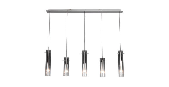 LED-HÄNGELEUCHTE 92/8,5/150 cm - Schwarz, Design, Glas/Metall (92/8,5/150cm) - Ambiente