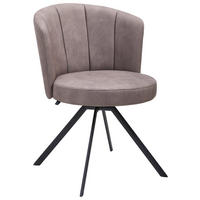 STUHL Mikrofaser Anthrazit, Grau  - Anthrazit/Grau, Design, Textil/Metall (62/83/64cm) - Venjakob