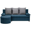 ECKSOFA in Webstoff Dunkelblau, Dunkelgrau  - Dunkelgrau/Anthrazit, Trend, Textil (159/196cm) - Ti'me