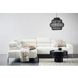 ECKSOFA  in Flachgewebe Weiß  224/282 cm  - Chromfarben/Weiß, KONVENTIONELL, Textil/Metall (224/282cm) - Hom`in
