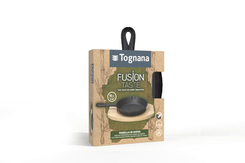 MINI TAVA 15 cm Fusion Taste - crna, Basics, drvo/metal (15cm) - Tognana