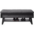 GARDEROBENBANK 118/48,5/41 cm  - Anthrazit, Design, Holz/Textil (118/48,5/41cm) - Johann Jakob