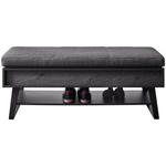 GARDEROBENBANK 118/48,5/41 cm  - Anthrazit, Design, Holz/Textil (118/48,5/41cm) - Johann Jakob