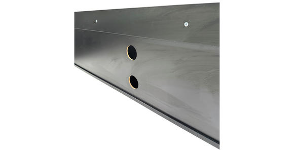 LOWBOARD SNOW in 180/54/40 cm - Eichefarben/Schwarz, Design, Holzwerkstoff/Metall (180/54/40cm) - Xora