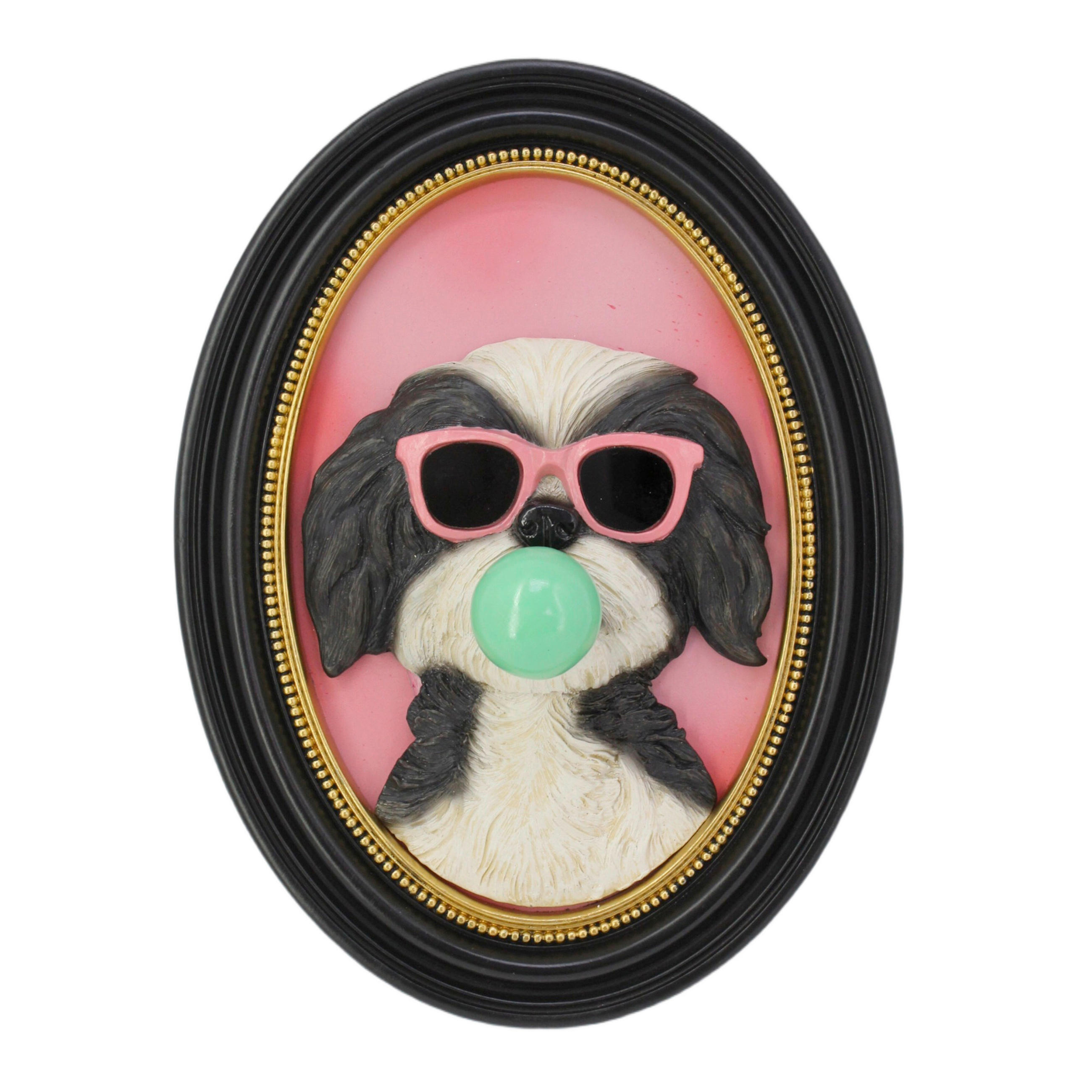 BILD Tiere Schwarz, Weiß, Pink  - Pink/Schwarz, LIFESTYLE, Holzwerkstoff/Kunststoff (23/30,5/7,5cm) - Ambia Home