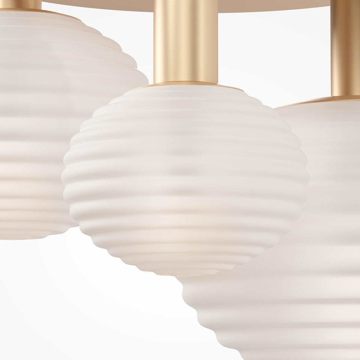 DECKENLEUCHTE    53,5/46/38,5 cm  - Weiss/Goldfarben, Design, Metall (53,5/46/38,5cm) - MAYTONI