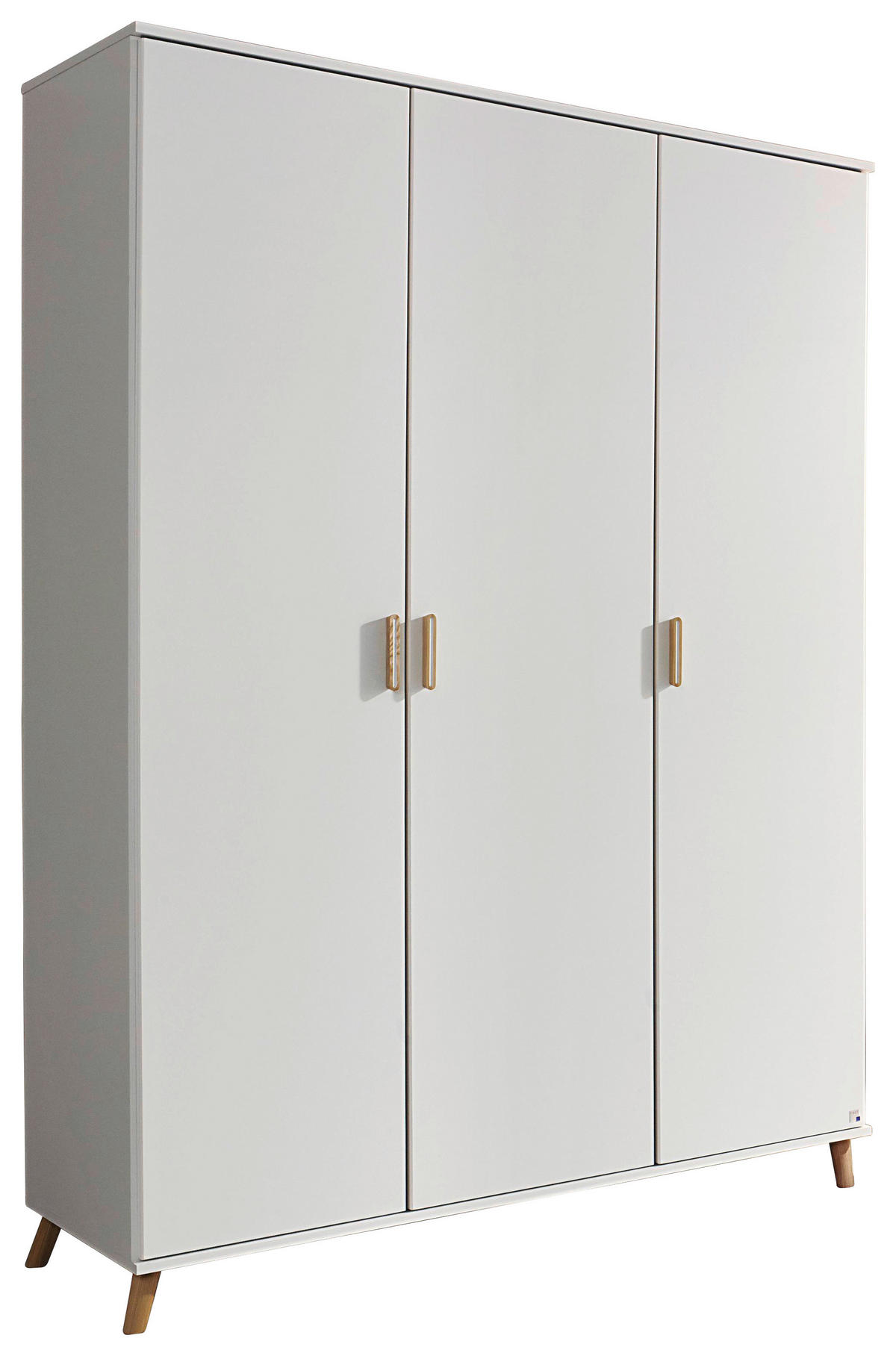 SKRIŇA S OTOČNÝMI DVERAMI, biela, 137/203/53 cm - biela, Modern, drevo/kompozitné drevo (137/203/53cm)