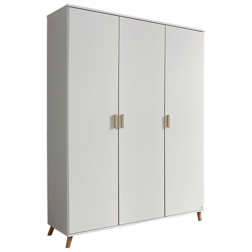 SKRIŇA S OTOČNÝMI DVERAMI, biela, 137/203/53 cm
