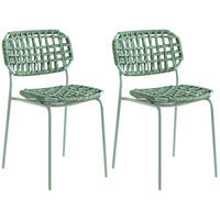GARTENSTUHL-SET Pastellgrün  - Pastellgrün, Design, Textil/Metall (47/81/55,5cm) - Connubia 