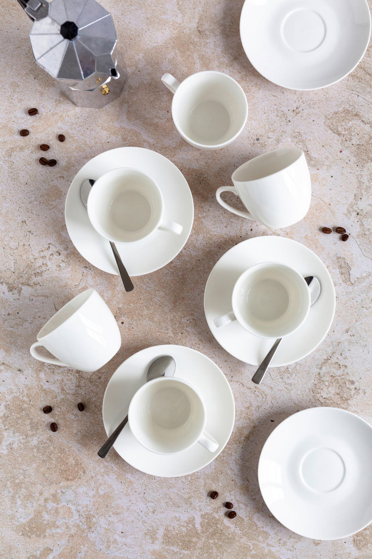 KAFFEESERVICE 18-teilig  - Weiß, Basics, Keramik - Mäser