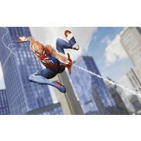 FOTOTAPETE SPIDER-MAN ATTACK!  - Blau, Design, Textil (400/250cm) - Marvel