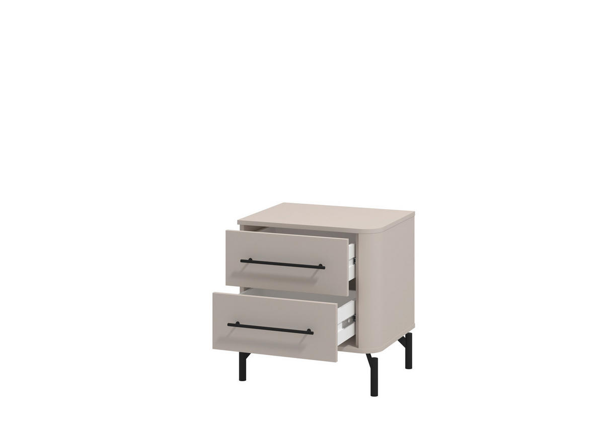 ÉJJELISZEKRÉNY kasmír  - fekete/kasmír, Basics, műanyag/faalapú anyag (52/56/40cm) - Carryhome