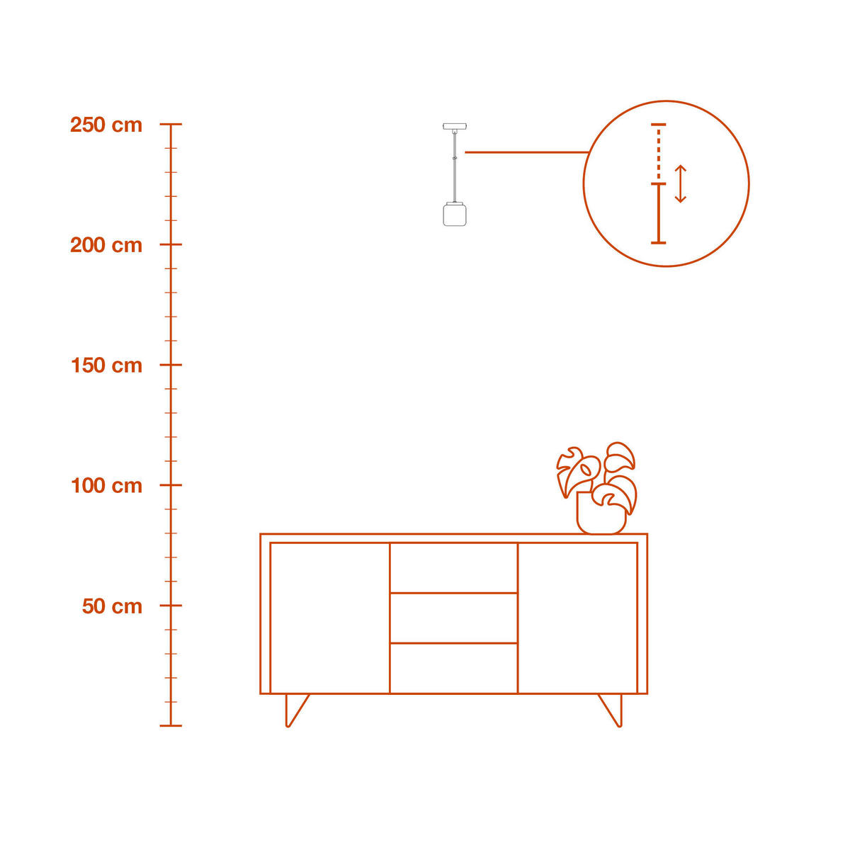 HÄNGELEUCHTE 10/150 cm  - Weiß, Design, Stein (10/150cm) - Ledvance