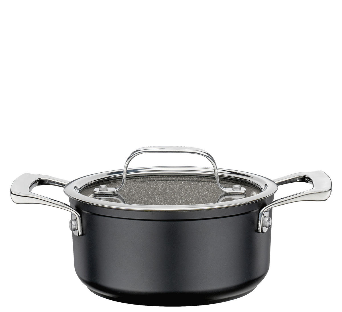 KOCHTOPFSET MERIDIAN INTENSE PRO 4-teilig  - Transparent/Schwarz, Basics, Glas/Metall (60,6/19,6/39,5cm) - Spring