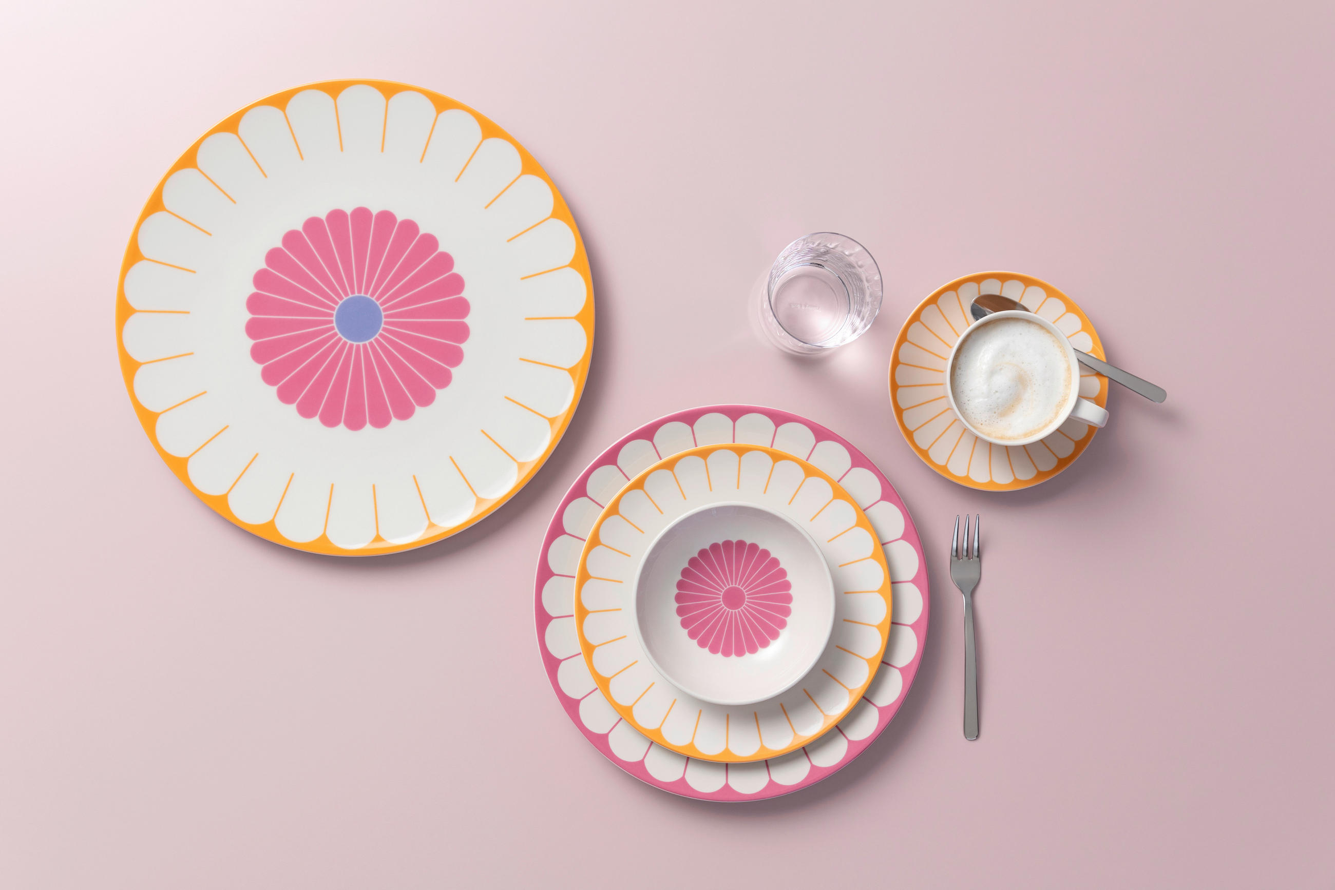 Thumbnail - Villeroy & Boch Espresso-Untertasse Fleur Cassis, Weiß, Magenta, Keramik, Blume, rund, 2 cm, robust, Kaffee & Tee, Tasse...