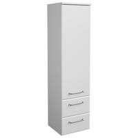 MIDISZEKRÉNY 35/136,1/33 cm  - krómszínű/magasfényű fehér, Konventionell, faalapú anyag/üveg (35/136,1/33cm) - Xora