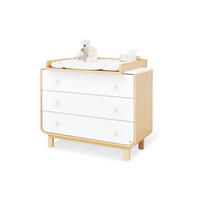 WICKELKOMMODE PINOLINO ROUND Weiß, Ahornfarben  - Ahornfarben/Weiß, Design, Holz/Holzwerkstoff (115/98/77cm) - Pinolino