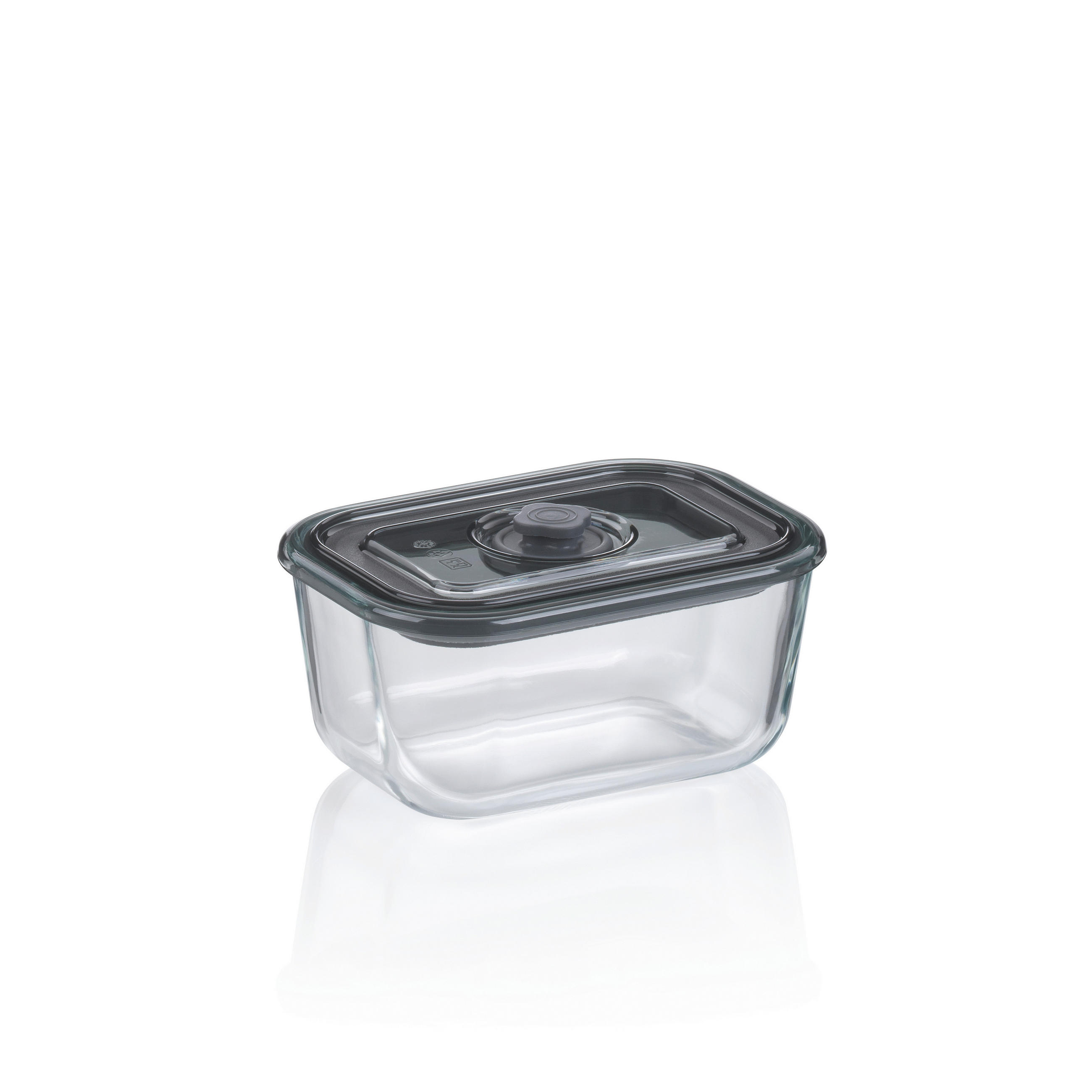 FRISCHHALTEDOSE 0,4 l  - Transparent/Grau, KONVENTIONELL, Glas/Kunststoff (14/10/6,5cm) - Kela