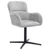 ARMLEHNSTUHL  in Eisen Chenille  - Schwarz/Grau, MODERN, Holz/Textil (57/85/63cm) - Livetastic