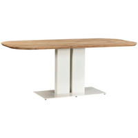 ESSTISCH Weiß, Akaziefarben rechteckig   - Weiß/Akaziefarben, MODERN, Holz/Metall (200/95/76cm) - Lomoco