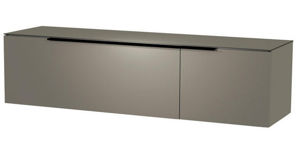 LOWBOARD 160/41/45 cm  - Schwarz/Grau, Design, Glas/Holzwerkstoff (160/41/45cm) - Moderano