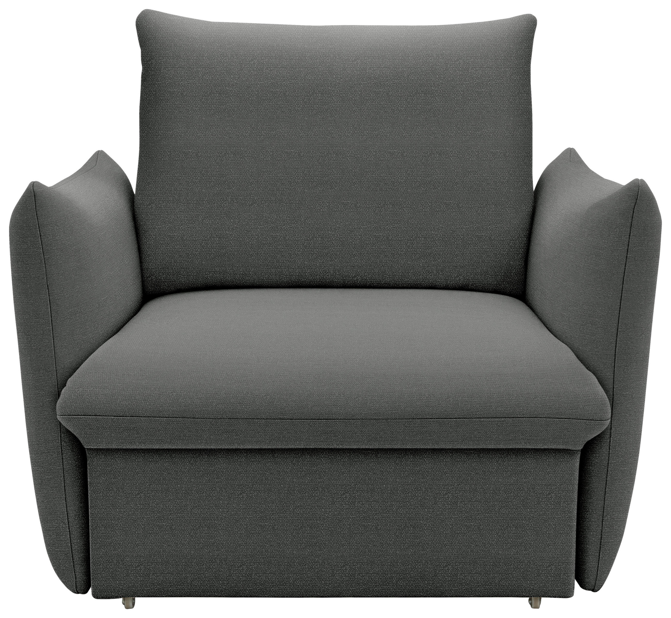 SESSEL in Mikrofaser Grau  - Schwarz/Orange, Design, Kunststoff/Textil (120/100/97cm) - LOOKS by W.Joop