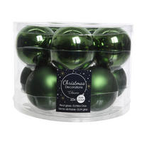 CHRISTBAUMKUGEL-SET 6 cm 10-teilig  - Pinienfarben, KONVENTIONELL, Glas (6cm)
