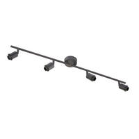 DECKENLEUCHTE    79/8/8 cm  - Schwarz, Basics, Metall (79/8/8cm) - Fischer & Honsel