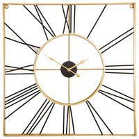 ZIDNI SAT        71/71 cm  - zlatne boje/crna, Basics, metal (71/71cm) - Ambia Home