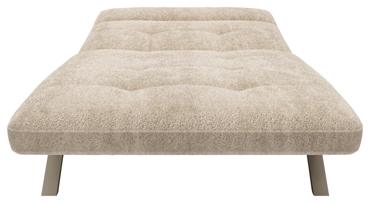 RELAXLIEGE in Chenille, Teddystoff Cappuccino  - Kaschmir/Cappuccino, Design, Textil/Metall (120/54-113/158-198cm) - Pure Home Lifestyle