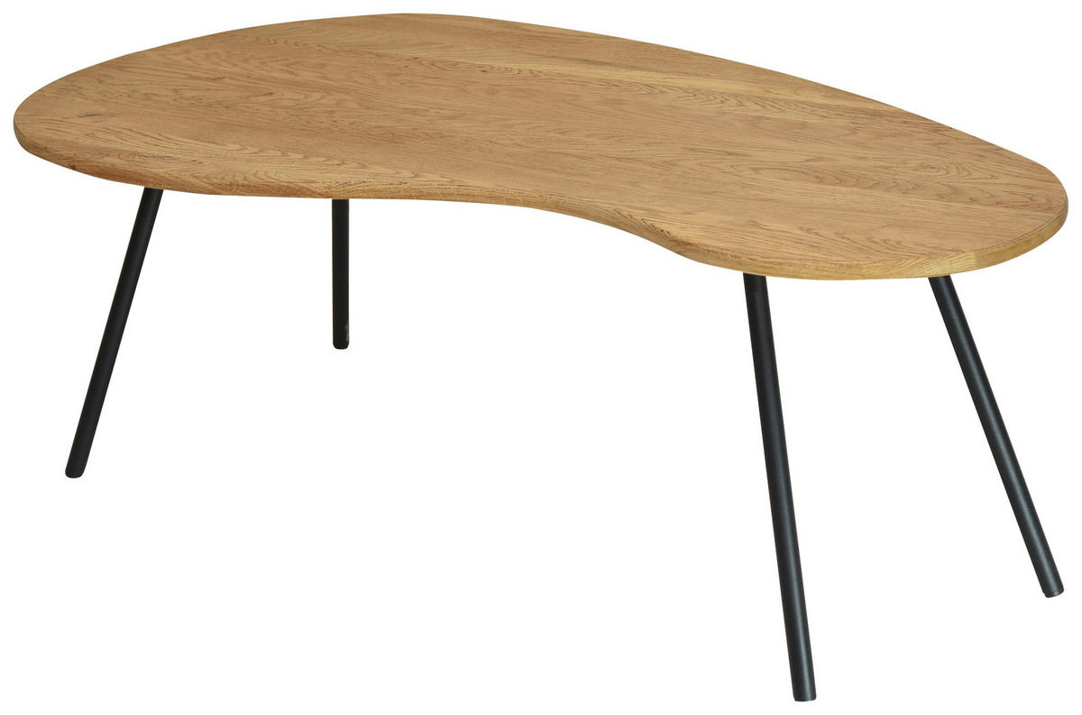 COUCHTISCH in Holz, Metall 110/60/40 cm  - Wildeiche/Schwarz, Trend, Holz/Metall (110/60/40cm) - Boxxx