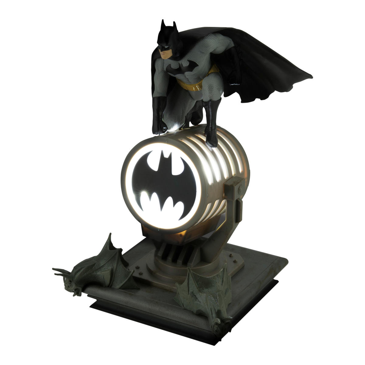 LED-DEKOLEUCHTE Batman 23.5/18.4/28 cm   - Schwarz/Weiß, Basics, Kunststoff (23.5/18.4/28cm) - DC