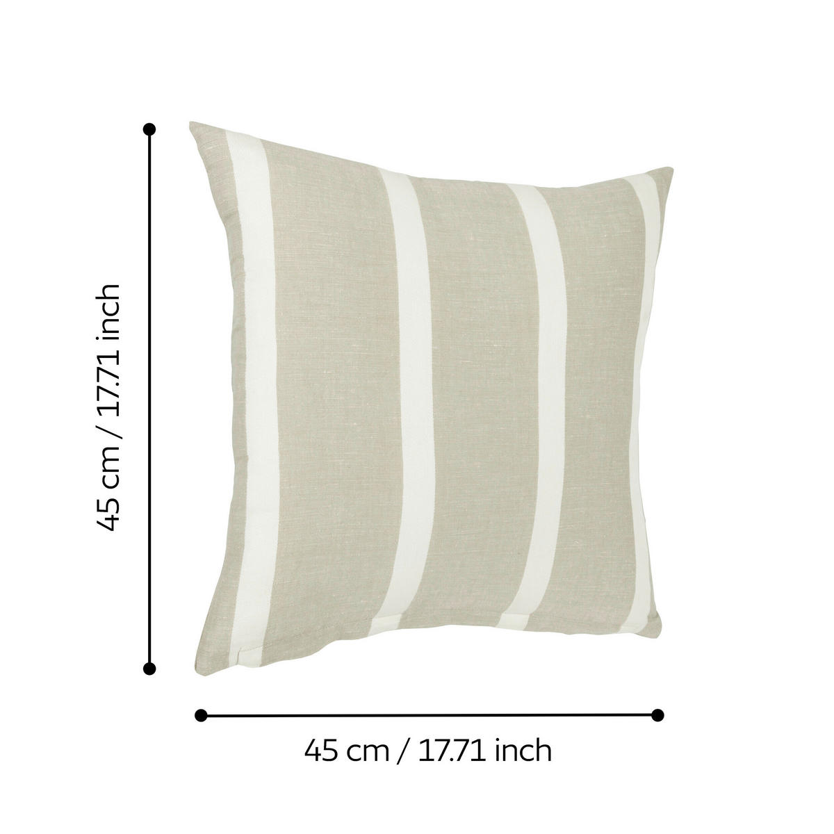 ZIERKISSEN  45/45 cm   - Beige/Weiß, Basics, Textil (45/45cm) - Eglo