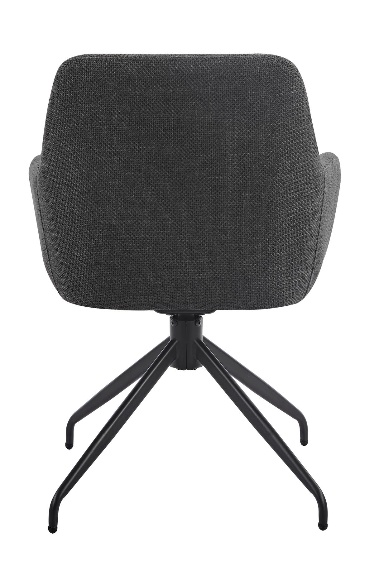 ARMLEHNSTUHL-SET 2 Stück  in Stahl Webstoff, Mikrofaser  - Anthrazit/Schwarz, MODERN, Textil/Metall (56/83/60cm) - MID.YOU