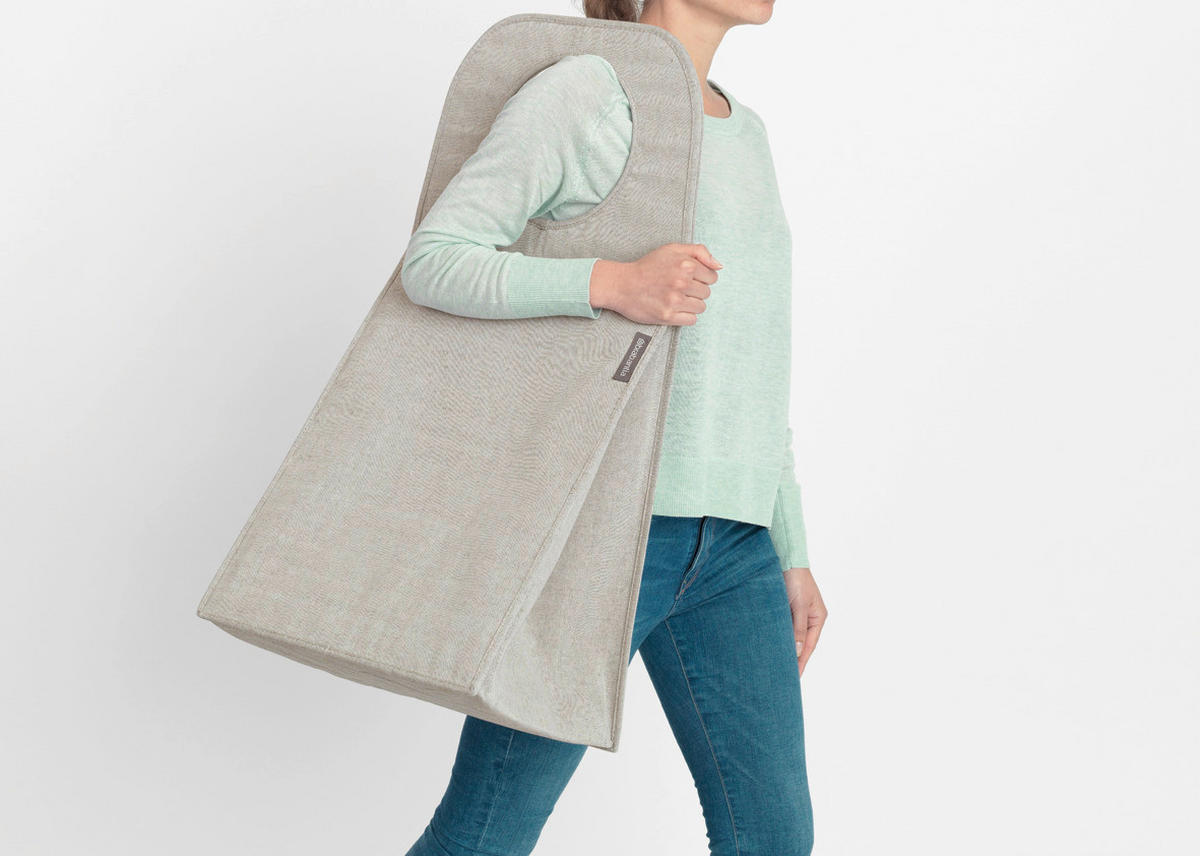PRÁDELNÍ KOŠ, šedá - šedá, Design, textil (40,5/54/29,5cm) - Brabantia