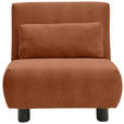 SCHLAFSESSEL Flachgewebe Terracotta    - Terracotta/Schwarz, KONVENTIONELL, Textil/Metall (90/85/100cm) - Carryhome