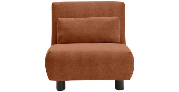 SCHLAFSESSEL Flachgewebe Terracotta - Terracotta/Schwarz, KONVENTIONELL, Textil/Metall (90/85/100cm) - Carryhome