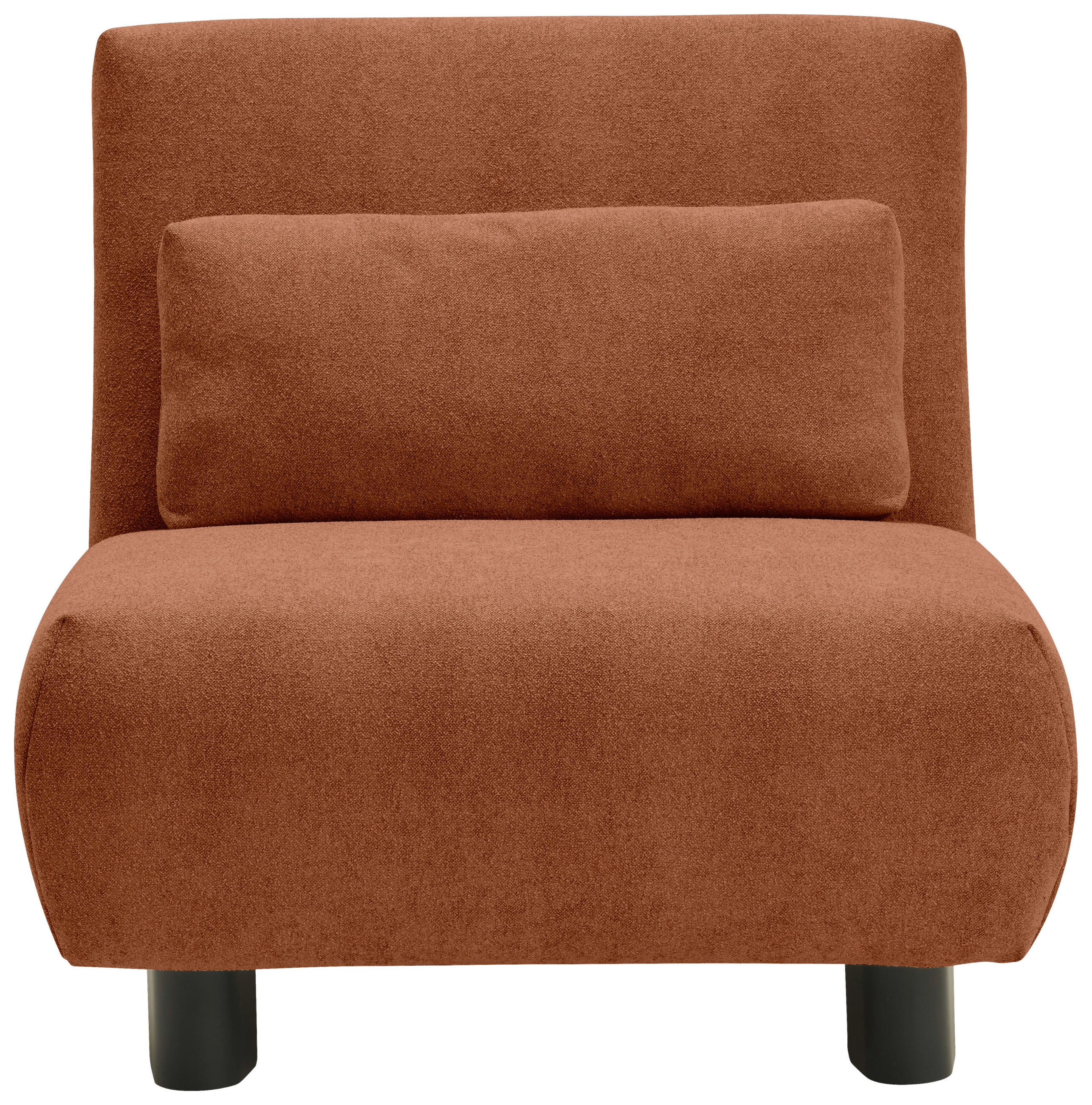 SCHLAFSESSEL Flachgewebe Terracotta    - Terracotta/Schwarz, KONVENTIONELL, Textil/Metall (90/85/100cm) - Carryhome