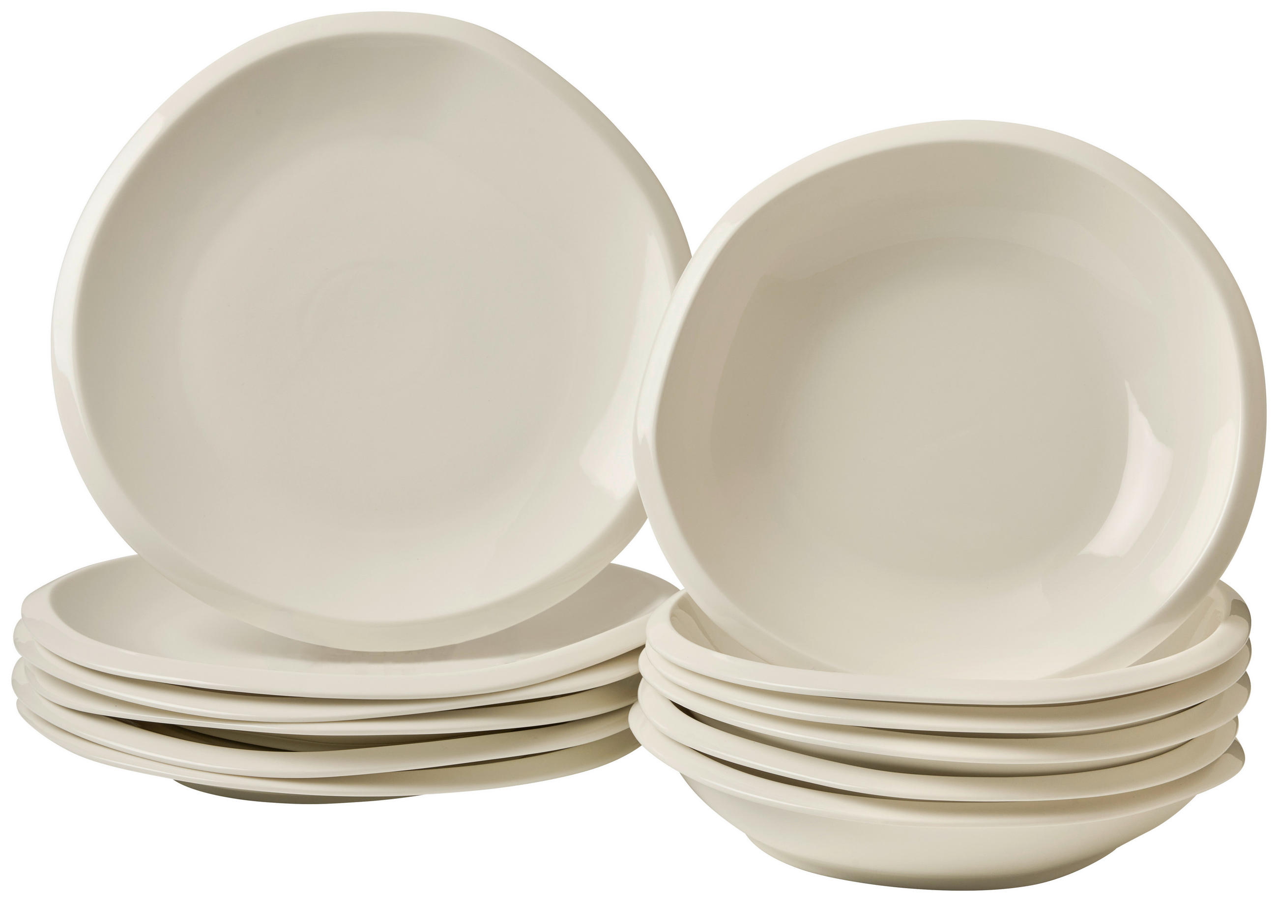 JÍDELNÍ SOUPRAVA porcelán keramika  - bílá, Trend, keramika - Dieter Knoll