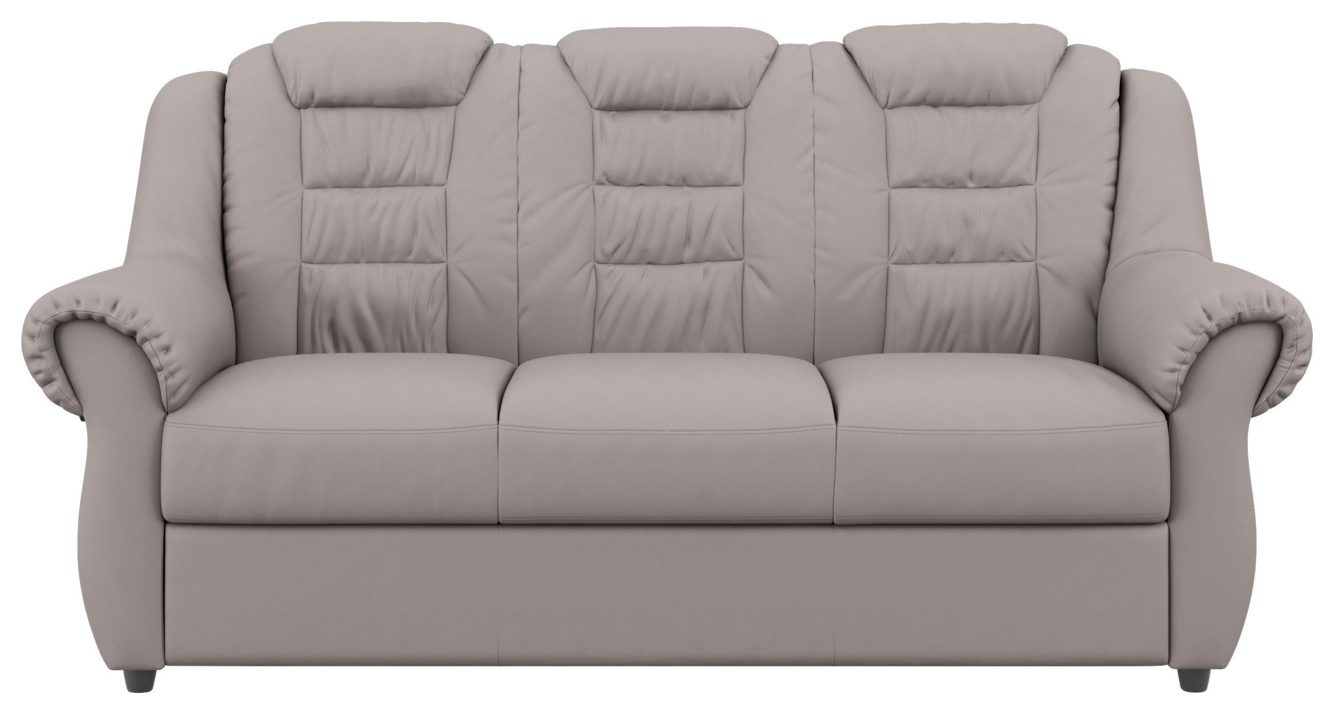 3-SITZER-SOFA in Lederlook Hellbraun  - Hellbraun/Schwarz, Konventionell, Kunststoff/Textil (196/102/101cm) - Livetastic