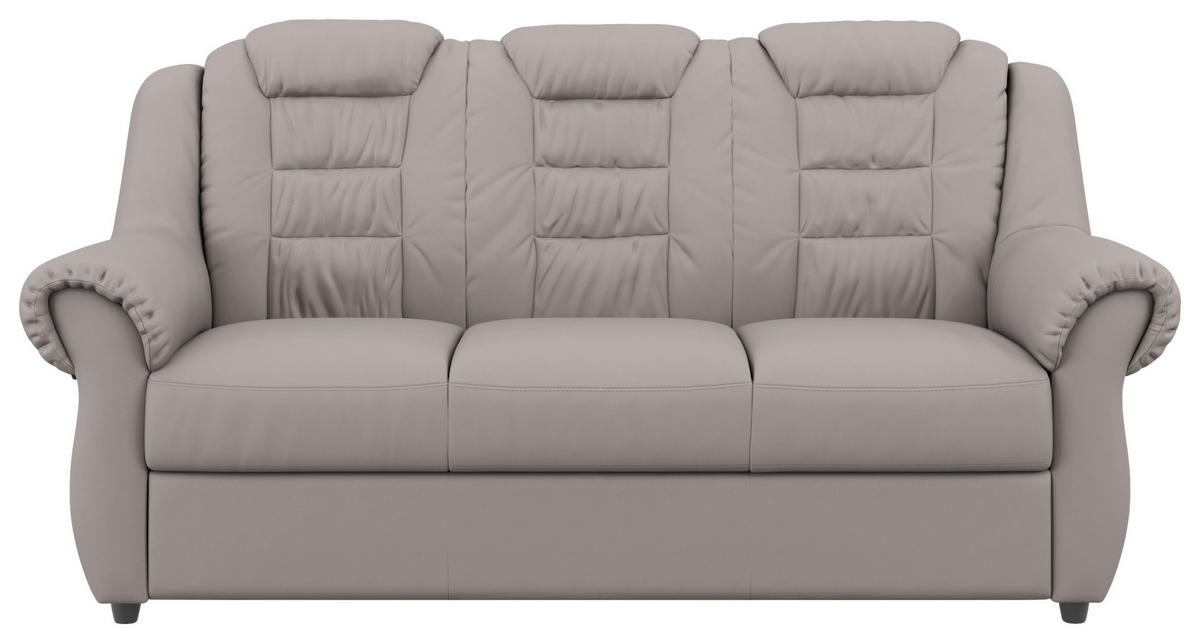 3-SITZER-SOFA in Lederlook Hellbraun  - Hellbraun/Schwarz, Konventionell, Kunststoff/Textil (196/102/101cm) - Livetastic